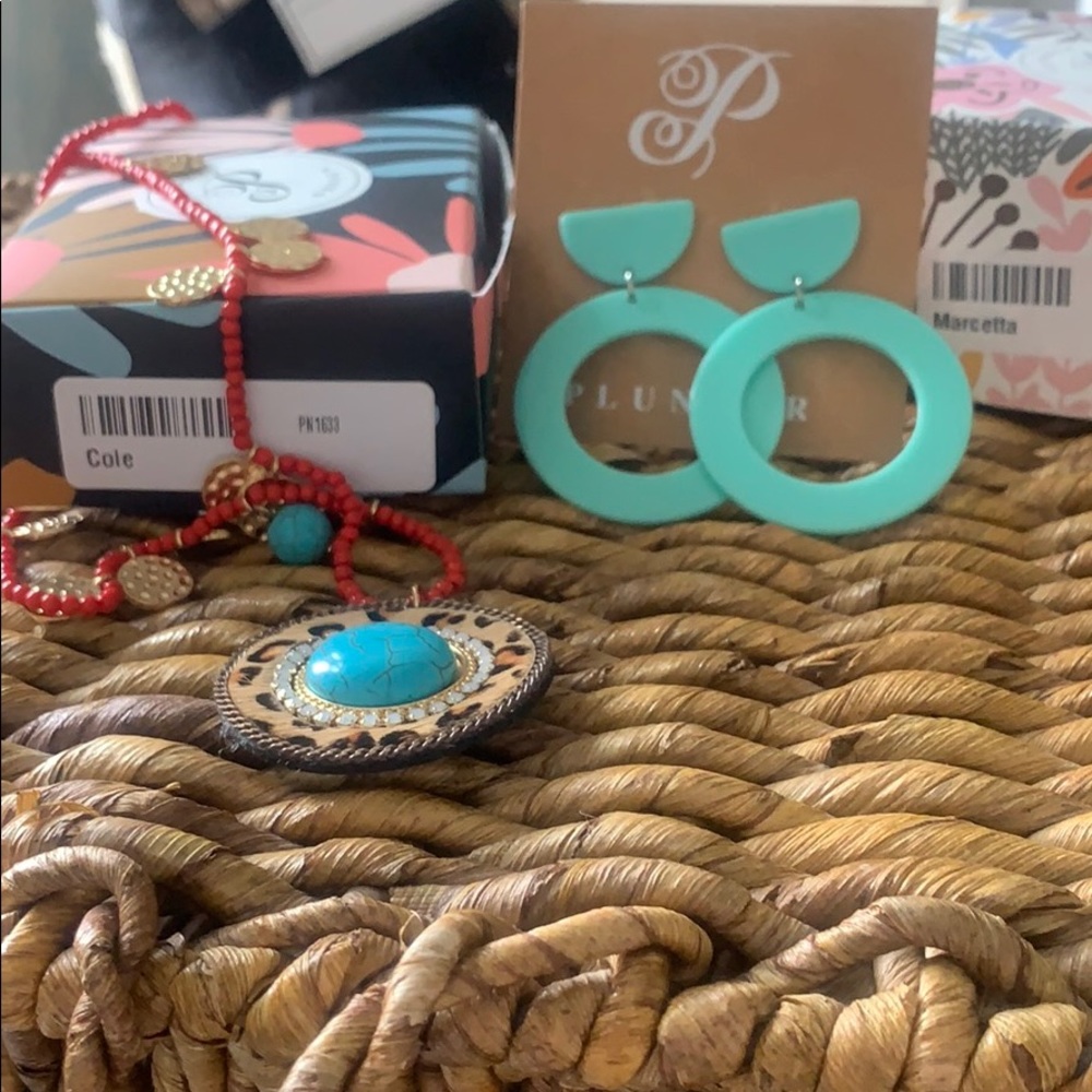 Plunder Cole necklace and NEW Marcetta earrings.